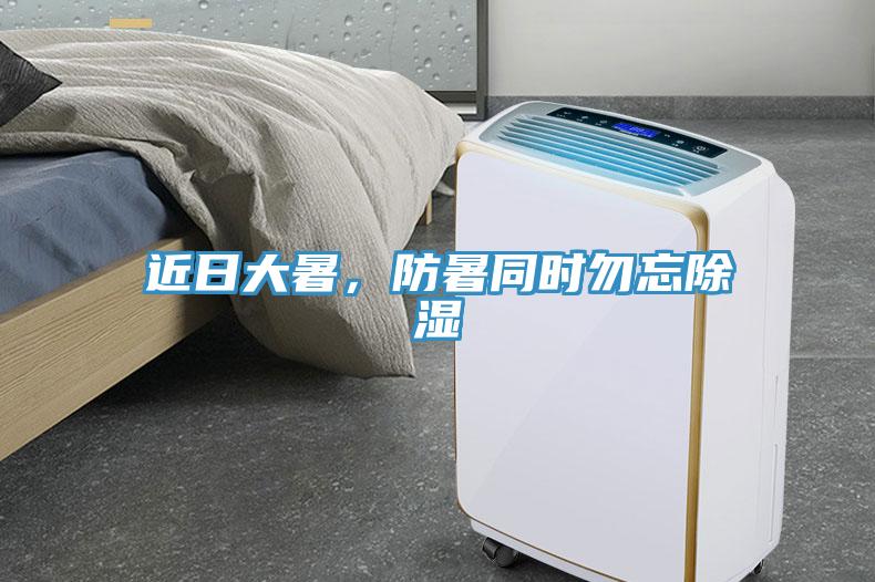 近日大暑，防暑同時勿忘除濕