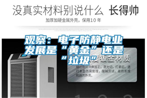 觀察：電子防靜電業發展是“黃金”還是“垃圾”