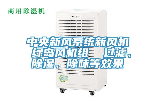 中央新風係統新風機 綠島風機組  過濾、除濕、除味等效果