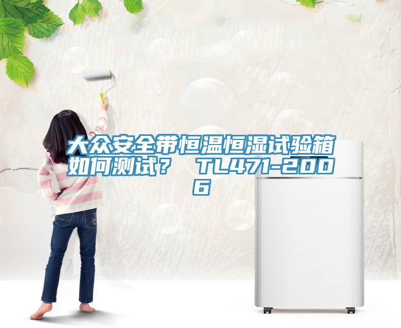 大眾安全帶恒溫恒濕試驗箱如何測試？ TL471-2006