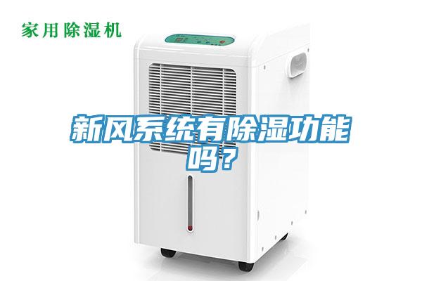 新風係統有除濕功能嗎？