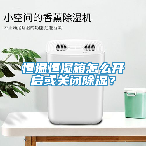 恒溫恒濕箱怎麽開啟或關閉除濕？