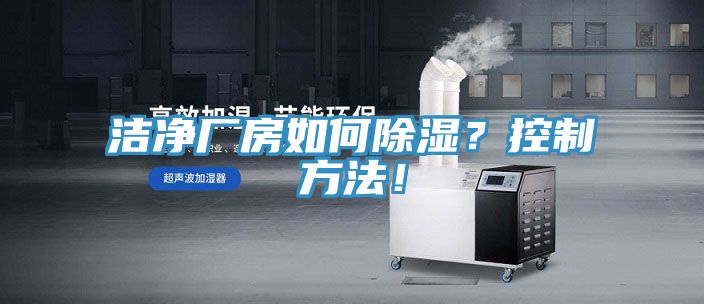 潔淨廠房如何除濕？控製方法！