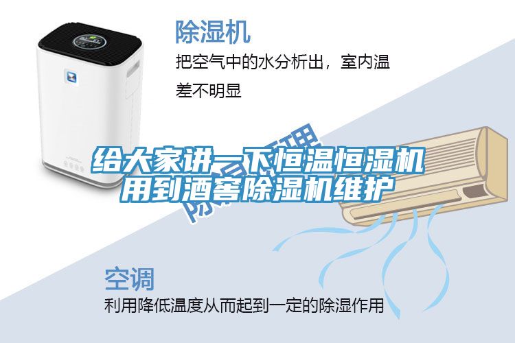 給大家講一下恒溫恒濕機用到酒窖香蕉视频国产維護