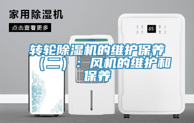 轉輪香蕉视频国产的維護保養（二）：風機的維護和保養